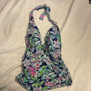 Lilly Pulitzer Halter Tankini Top 💙💚💓